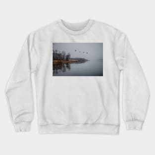 Canadian Geese In Flight Crewneck Sweatshirt